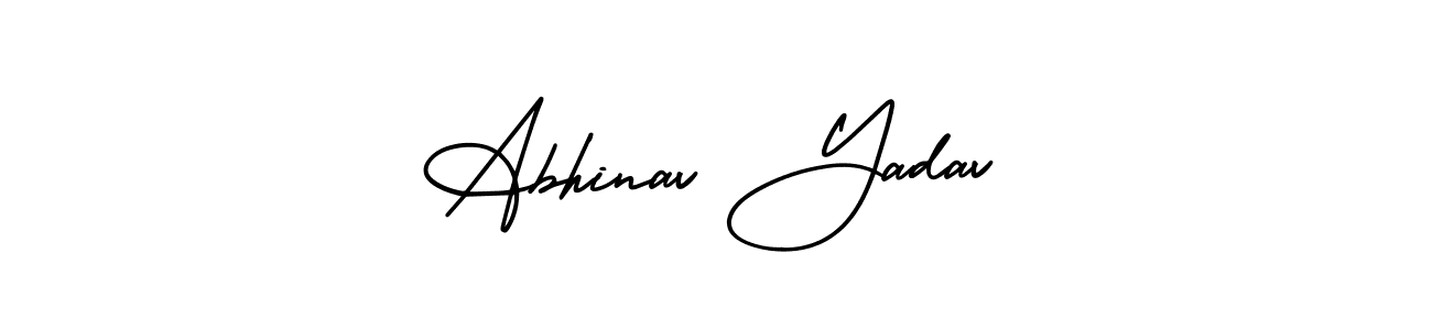 Also You can easily find your signature by using the search form. We will create Abhinav Yadav name handwritten signature images for you free of cost using AmerikaSignatureDemo-Regular sign style. Abhinav Yadav signature style 3 images and pictures png