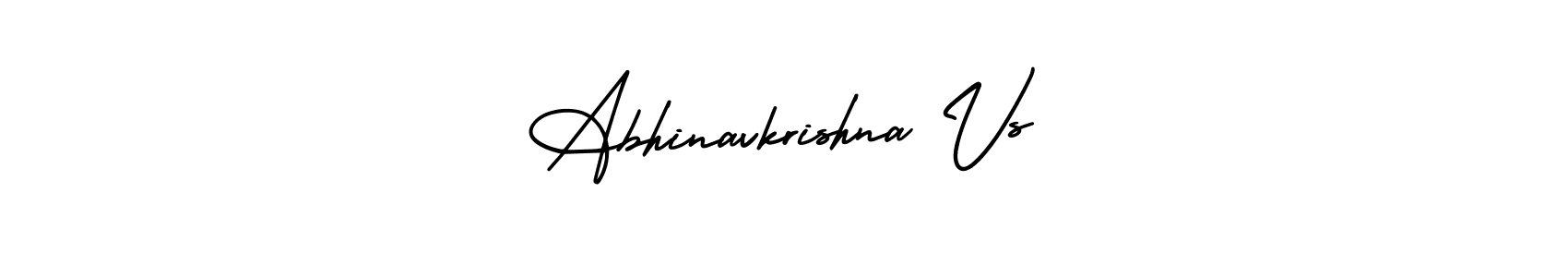 Also You can easily find your signature by using the search form. We will create Abhinavkrishna Vs name handwritten signature images for you free of cost using AmerikaSignatureDemo-Regular sign style. Abhinavkrishna Vs signature style 3 images and pictures png