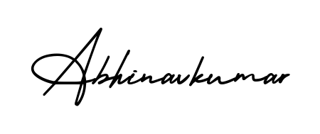 The AmerikaSignatureDemo-Regular font transforms the name Abhinavkumar into an executive sign with sharp precision and distinguished character. Abhinavkumar signature style 3 images and pictures png