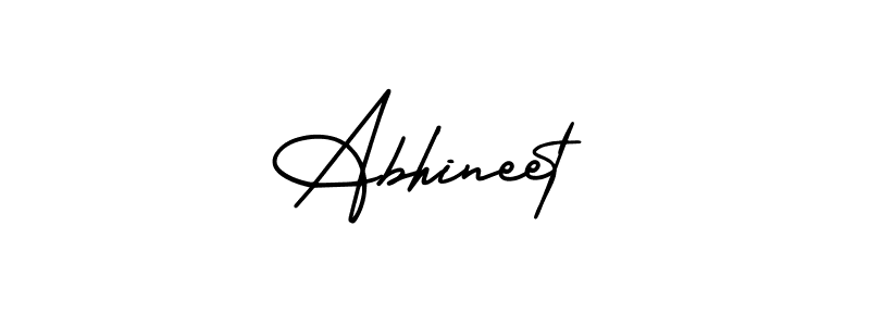 Use a signature maker to create a handwritten signature online. With this signature software, you can design (AmerikaSignatureDemo-Regular) your own signature for name Abhineet. Abhineet signature style 3 images and pictures png