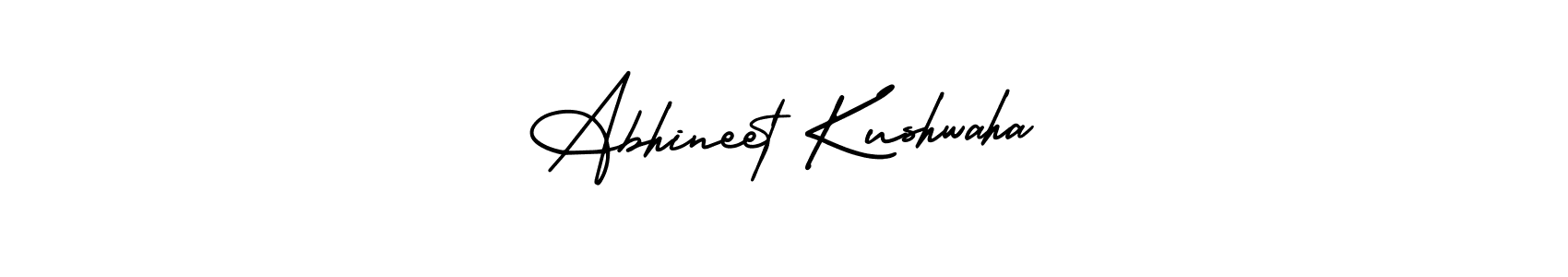 How to make Abhineet Kushwaha name signature. Use AmerikaSignatureDemo-Regular style for creating short signs online. This is the latest handwritten sign. Abhineet Kushwaha signature style 3 images and pictures png