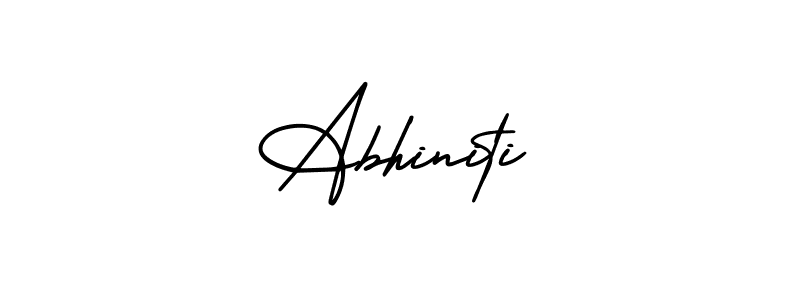 Design your own signature with our free online signature maker. With this signature software, you can create a handwritten (AmerikaSignatureDemo-Regular) signature for name Abhiniti. Abhiniti signature style 3 images and pictures png
