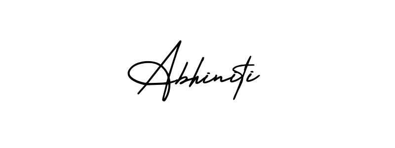 Also we have Abhiniti name is the best signature style. Create professional handwritten signature collection using AmerikaSignatureDemo-Regular autograph style. Abhiniti signature style 3 images and pictures png