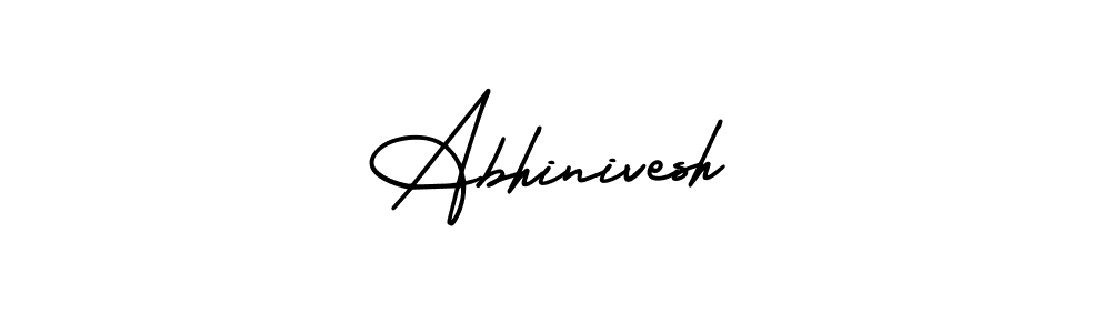 How to make Abhinivesh name signature. Use AmerikaSignatureDemo-Regular style for creating short signs online. This is the latest handwritten sign. Abhinivesh signature style 3 images and pictures png