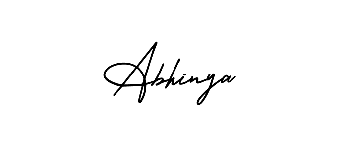 How to Draw Abhinya signature style? AmerikaSignatureDemo-Regular is a latest design signature styles for name Abhinya. Abhinya signature style 3 images and pictures png