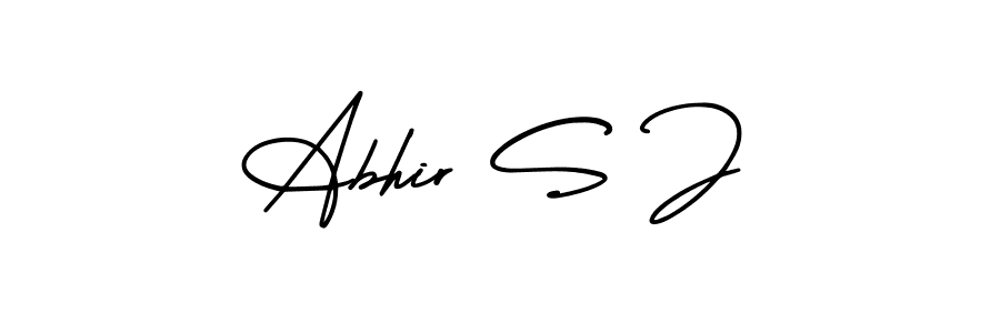 Also You can easily find your signature by using the search form. We will create Abhir S J name handwritten signature images for you free of cost using AmerikaSignatureDemo-Regular sign style. Abhir S J signature style 3 images and pictures png