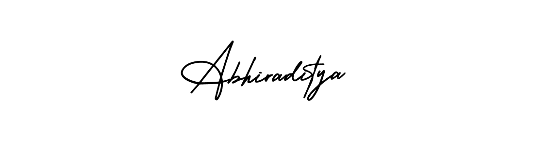 How to make Abhiraditya name signature. Use AmerikaSignatureDemo-Regular style for creating short signs online. This is the latest handwritten sign. Abhiraditya signature style 3 images and pictures png