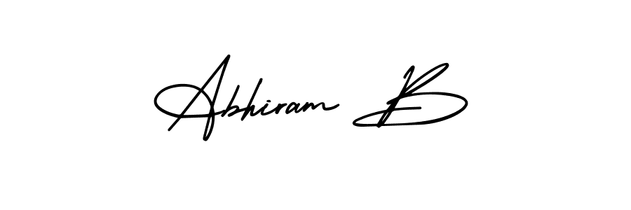 Also You can easily find your signature by using the search form. We will create Abhiram B name handwritten signature images for you free of cost using AmerikaSignatureDemo-Regular sign style. Abhiram B signature style 3 images and pictures png