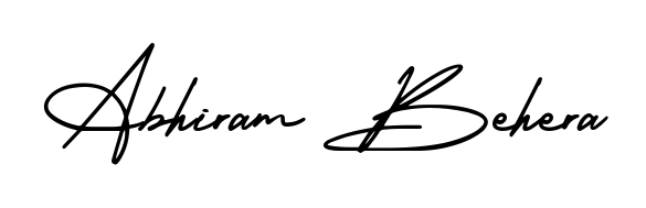See photos of Abhiram Behera official signature. Check more albums & portfolios. Read reviews & check more about AmerikaSignatureDemo-Regular font. Abhiram Behera signature style 3 images and pictures png