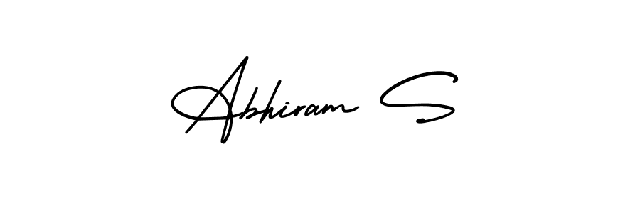 AmerikaSignatureDemo-Regular is a professional signature style that is perfect for those who want to add a touch of class to their signature. It is also a great choice for those who want to make their signature more unique. Get Abhiram S name to fancy signature for free. Abhiram S signature style 3 images and pictures png