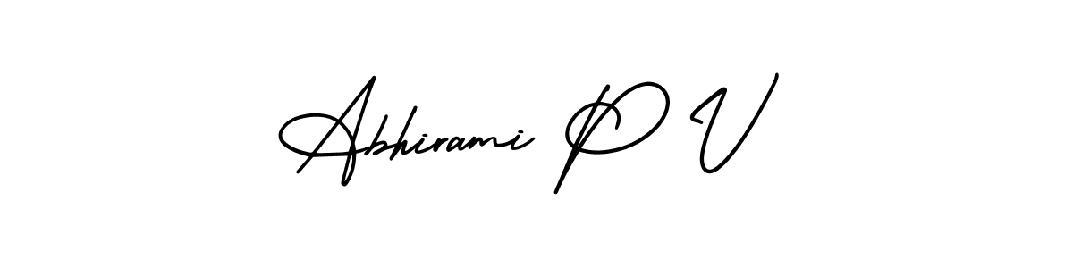 Make a beautiful signature design for name Abhirami P V. Use this online signature maker to create a handwritten signature for free. Abhirami P V signature style 3 images and pictures png