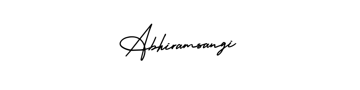 This is the best signature style for the Abhiramsangi name. Also you like these signature font (AmerikaSignatureDemo-Regular). Mix name signature. Abhiramsangi signature style 3 images and pictures png