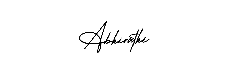 The best way (AmerikaSignatureDemo-Regular) to make a short signature is to pick only two or three words in your name. The name Abhirathi include a total of six letters. For converting this name. Abhirathi signature style 3 images and pictures png