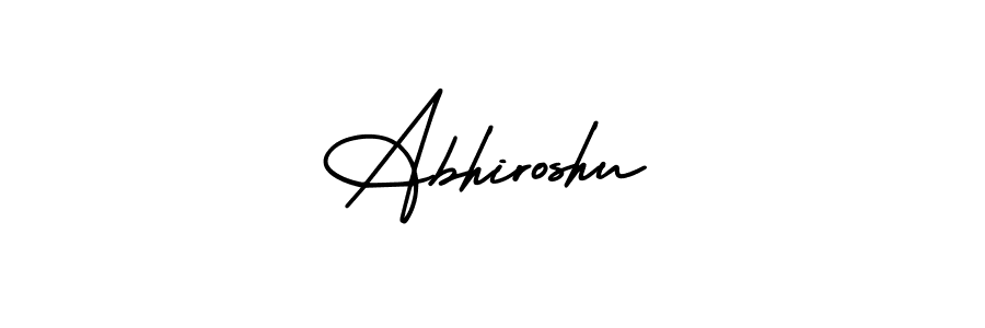 Create a beautiful signature design for name Abhiroshu. With this signature (AmerikaSignatureDemo-Regular) fonts, you can make a handwritten signature for free. Abhiroshu signature style 3 images and pictures png