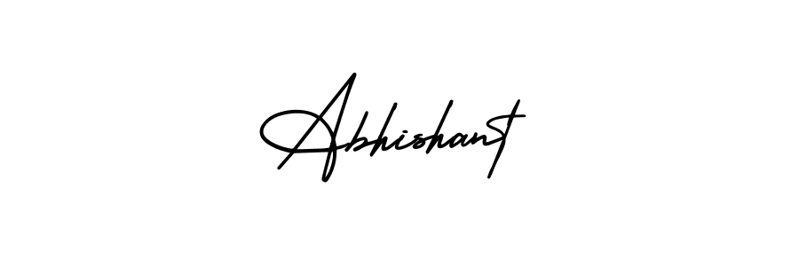 How to make Abhishant name signature. Use AmerikaSignatureDemo-Regular style for creating short signs online. This is the latest handwritten sign. Abhishant signature style 3 images and pictures png