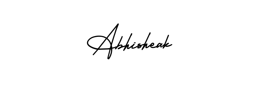 You should practise on your own different ways (AmerikaSignatureDemo-Regular) to write your name (Abhisheak) in signature. don't let someone else do it for you. Abhisheak signature style 3 images and pictures png