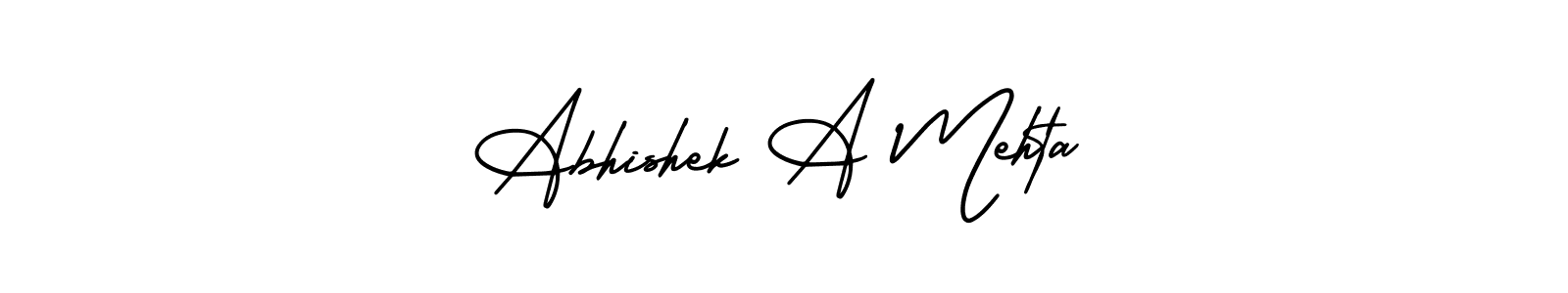 How to make Abhishek A Mehta signature? AmerikaSignatureDemo-Regular is a professional autograph style. Create handwritten signature for Abhishek A Mehta name. Abhishek A Mehta signature style 3 images and pictures png