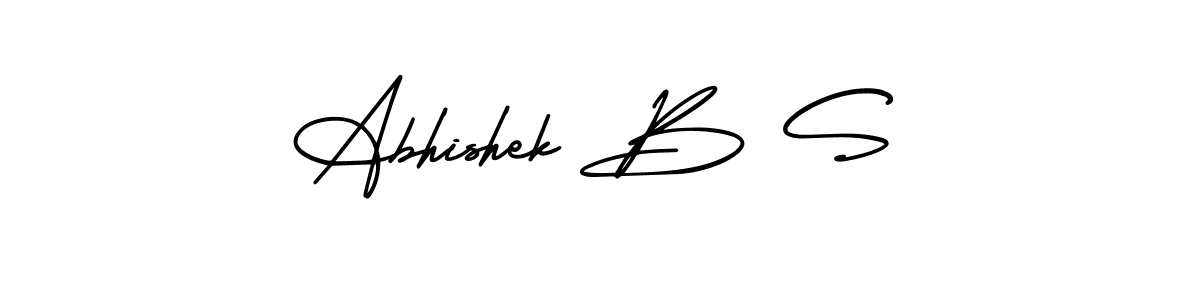 Create a beautiful signature design for name Abhishek B S. With this signature (AmerikaSignatureDemo-Regular) fonts, you can make a handwritten signature for free. Abhishek B S signature style 3 images and pictures png