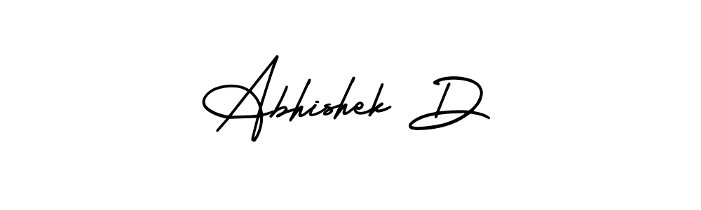 It looks lik you need a new signature style for name Abhishek D. Design unique handwritten (AmerikaSignatureDemo-Regular) signature with our free signature maker in just a few clicks. Abhishek D signature style 3 images and pictures png