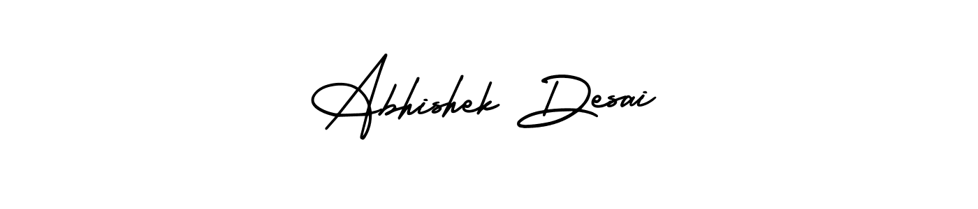 Abhishek Desai stylish signature style. Best Handwritten Sign (AmerikaSignatureDemo-Regular) for my name. Handwritten Signature Collection Ideas for my name Abhishek Desai. Abhishek Desai signature style 3 images and pictures png