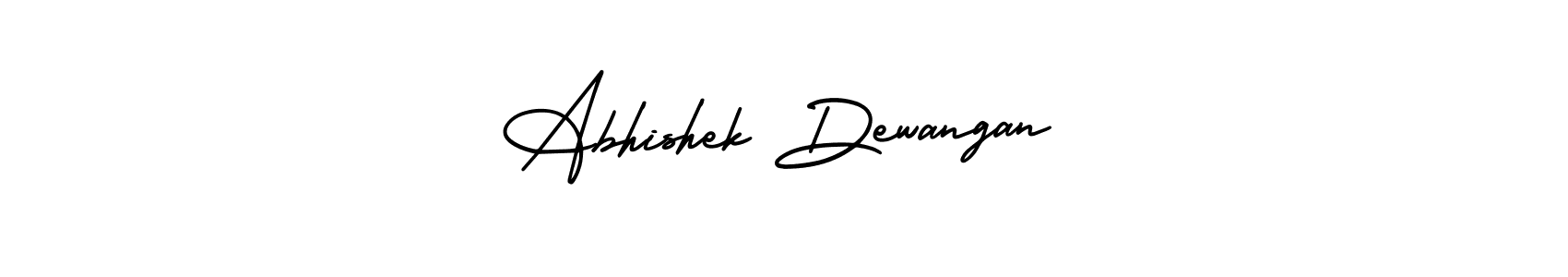 The best way (AmerikaSignatureDemo-Regular) to make a short signature is to pick only two or three words in your name. The name Abhishek Dewangan include a total of six letters. For converting this name. Abhishek Dewangan signature style 3 images and pictures png