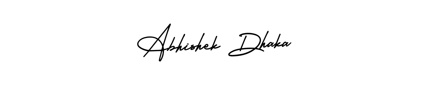 Make a beautiful signature design for name Abhishek Dhaka. With this signature (AmerikaSignatureDemo-Regular) style, you can create a handwritten signature for free. Abhishek Dhaka signature style 3 images and pictures png