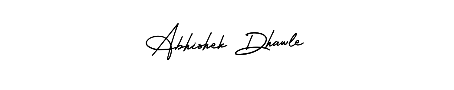 How to make Abhishek Dhawle name signature. Use AmerikaSignatureDemo-Regular style for creating short signs online. This is the latest handwritten sign. Abhishek Dhawle signature style 3 images and pictures png