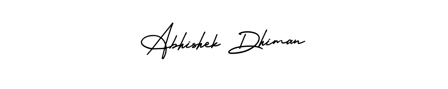 AmerikaSignatureDemo-Regular is a professional signature style that is perfect for those who want to add a touch of class to their signature. It is also a great choice for those who want to make their signature more unique. Get Abhishek Dhiman name to fancy signature for free. Abhishek Dhiman signature style 3 images and pictures png