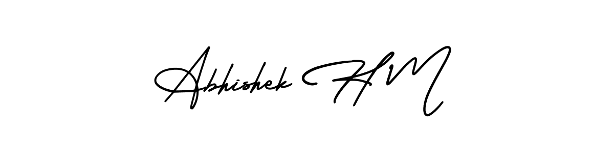 Similarly AmerikaSignatureDemo-Regular is the best handwritten signature design. Signature creator online .You can use it as an online autograph creator for name Abhishek H M. Abhishek H M signature style 3 images and pictures png