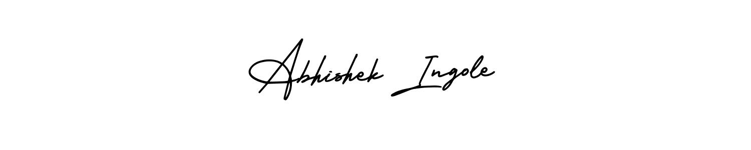 AmerikaSignatureDemo-Regular is a professional signature style that is perfect for those who want to add a touch of class to their signature. It is also a great choice for those who want to make their signature more unique. Get Abhishek Ingole name to fancy signature for free. Abhishek Ingole signature style 3 images and pictures png