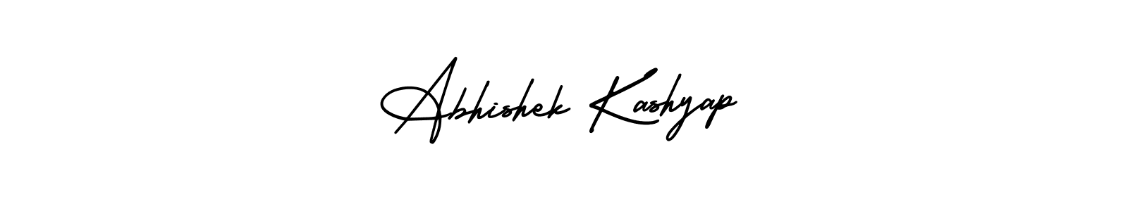 You should practise on your own different ways (AmerikaSignatureDemo-Regular) to write your name (Abhishek Kashyap) in signature. don't let someone else do it for you. Abhishek Kashyap signature style 3 images and pictures png