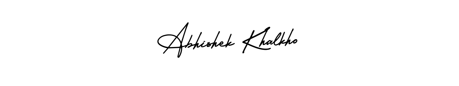 Design your own signature with our free online signature maker. With this signature software, you can create a handwritten (AmerikaSignatureDemo-Regular) signature for name Abhishek Khalkho. Abhishek Khalkho signature style 3 images and pictures png