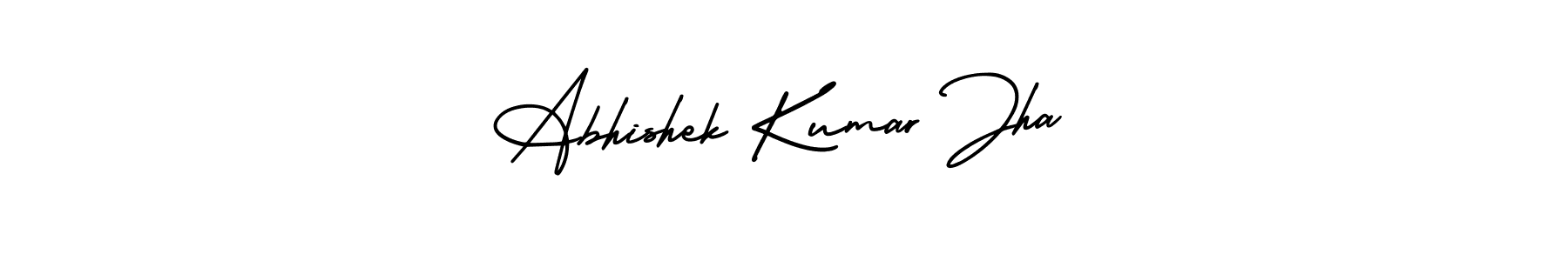 You should practise on your own different ways (AmerikaSignatureDemo-Regular) to write your name (Abhishek Kumar Jha) in signature. don't let someone else do it for you. Abhishek Kumar Jha signature style 3 images and pictures png