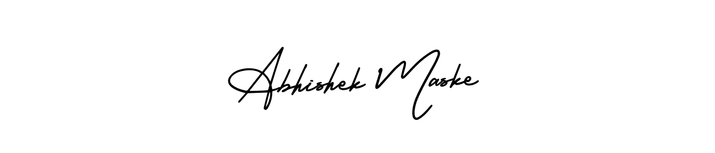 Design your own signature with our free online signature maker. With this signature software, you can create a handwritten (AmerikaSignatureDemo-Regular) signature for name Abhishek Maske. Abhishek Maske signature style 3 images and pictures png