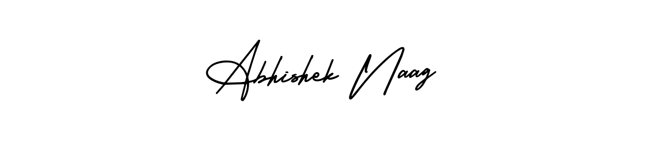 The best way (AmerikaSignatureDemo-Regular) to make a short signature is to pick only two or three words in your name. The name Abhishek Naag include a total of six letters. For converting this name. Abhishek Naag signature style 3 images and pictures png