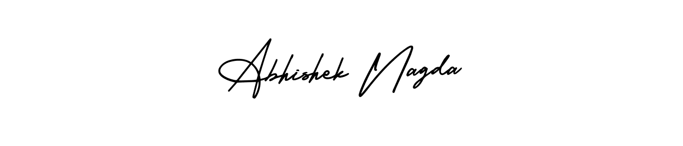 Use a signature maker to create a handwritten signature online. With this signature software, you can design (AmerikaSignatureDemo-Regular) your own signature for name Abhishek Nagda. Abhishek Nagda signature style 3 images and pictures png