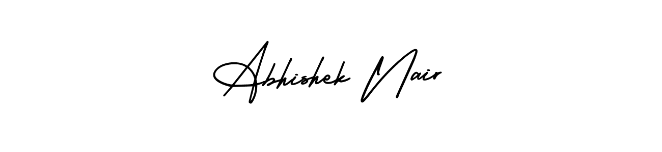 Similarly AmerikaSignatureDemo-Regular is the best handwritten signature design. Signature creator online .You can use it as an online autograph creator for name Abhishek Nair. Abhishek Nair signature style 3 images and pictures png