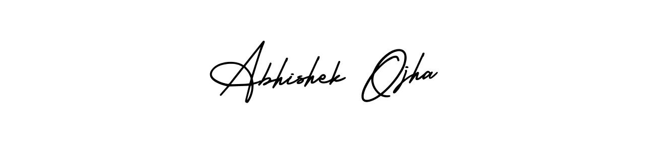 How to make Abhishek Ojha name signature. Use AmerikaSignatureDemo-Regular style for creating short signs online. This is the latest handwritten sign. Abhishek Ojha signature style 3 images and pictures png