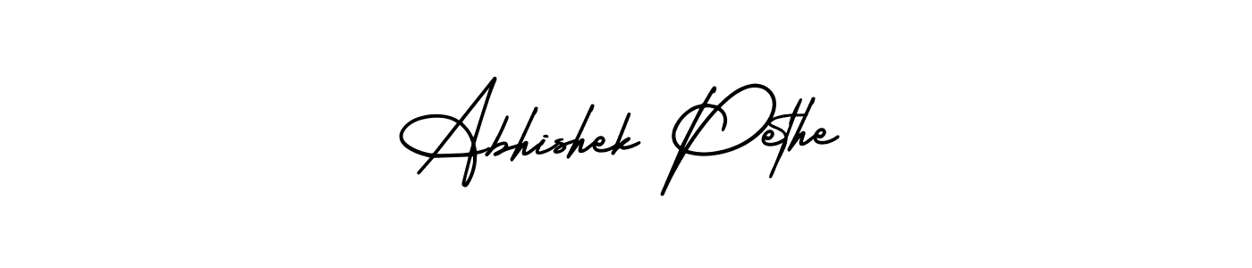 AmerikaSignatureDemo-Regular is a professional signature style that is perfect for those who want to add a touch of class to their signature. It is also a great choice for those who want to make their signature more unique. Get Abhishek Pethe name to fancy signature for free. Abhishek Pethe signature style 3 images and pictures png
