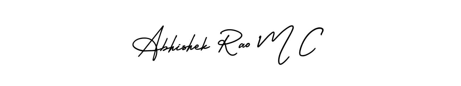 Design your own signature with our free online signature maker. With this signature software, you can create a handwritten (AmerikaSignatureDemo-Regular) signature for name Abhishek Rao M C. Abhishek Rao M C signature style 3 images and pictures png