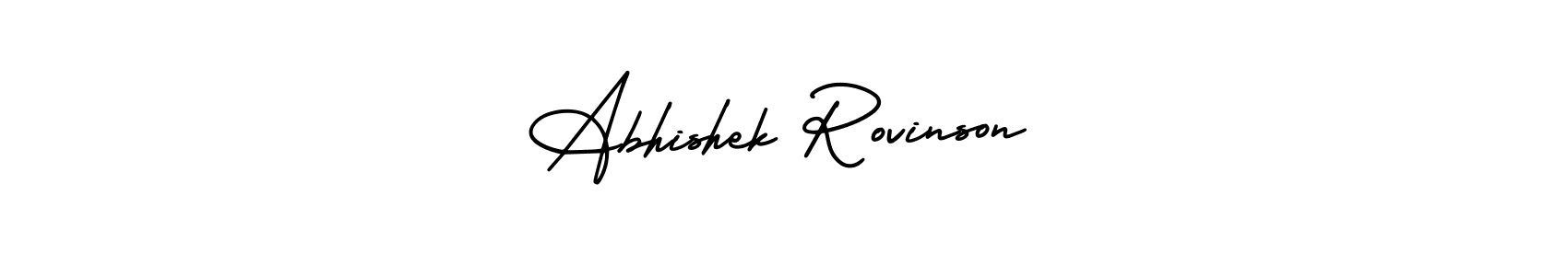 Design your own signature with our free online signature maker. With this signature software, you can create a handwritten (AmerikaSignatureDemo-Regular) signature for name Abhishek Rovinson. Abhishek Rovinson signature style 3 images and pictures png