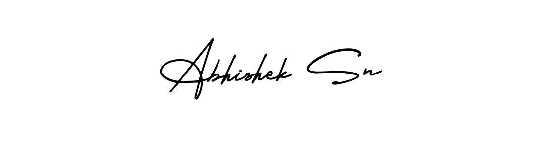 Also You can easily find your signature by using the search form. We will create Abhishek Sn name handwritten signature images for you free of cost using AmerikaSignatureDemo-Regular sign style. Abhishek Sn signature style 3 images and pictures png