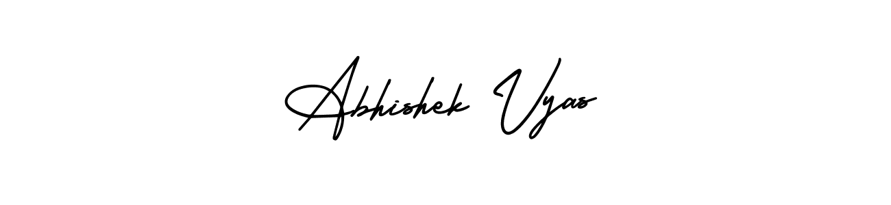 You should practise on your own different ways (AmerikaSignatureDemo-Regular) to write your name (Abhishek Vyas) in signature. don't let someone else do it for you. Abhishek Vyas signature style 3 images and pictures png