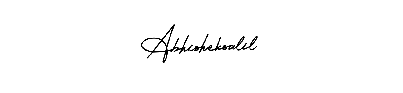 How to Draw Abhisheksalil signature style? AmerikaSignatureDemo-Regular is a latest design signature styles for name Abhisheksalil. Abhisheksalil signature style 3 images and pictures png