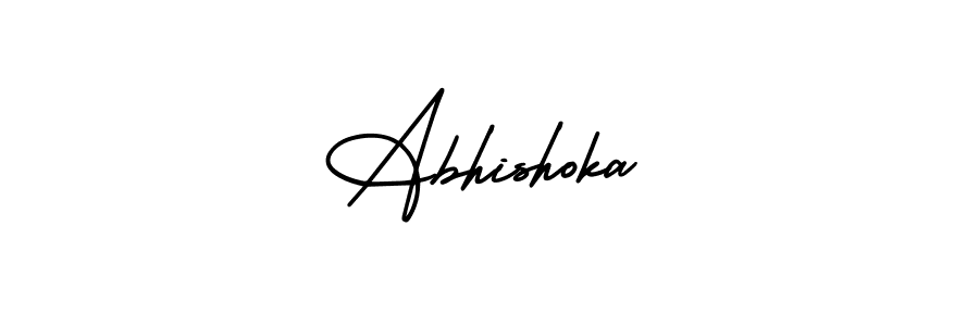 Use a signature maker to create a handwritten signature online. With this signature software, you can design (AmerikaSignatureDemo-Regular) your own signature for name Abhishoka. Abhishoka signature style 3 images and pictures png