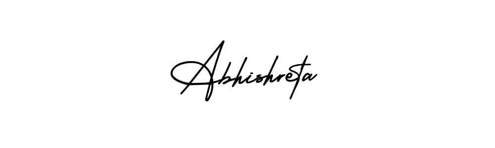 AmerikaSignatureDemo-Regular is a professional signature style that is perfect for those who want to add a touch of class to their signature. It is also a great choice for those who want to make their signature more unique. Get Abhishreta name to fancy signature for free. Abhishreta signature style 3 images and pictures png