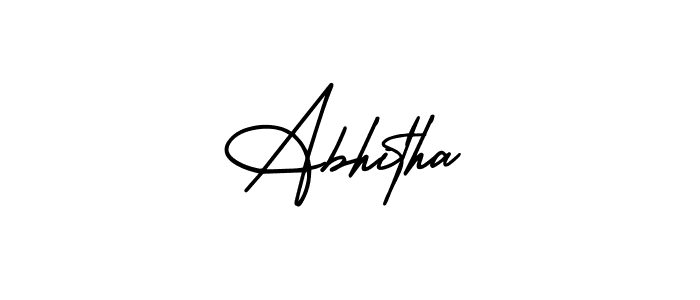 Abhitha stylish signature style. Best Handwritten Sign (AmerikaSignatureDemo-Regular) for my name. Handwritten Signature Collection Ideas for my name Abhitha. Abhitha signature style 3 images and pictures png