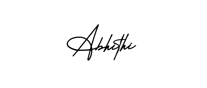 Use a signature maker to create a handwritten signature online. With this signature software, you can design (AmerikaSignatureDemo-Regular) your own signature for name Abhithi. Abhithi signature style 3 images and pictures png