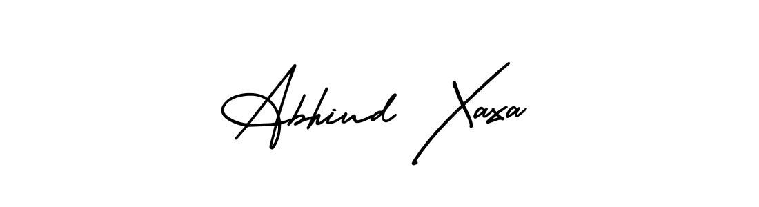 Also You can easily find your signature by using the search form. We will create Abhiud Xaxa name handwritten signature images for you free of cost using AmerikaSignatureDemo-Regular sign style. Abhiud Xaxa signature style 3 images and pictures png