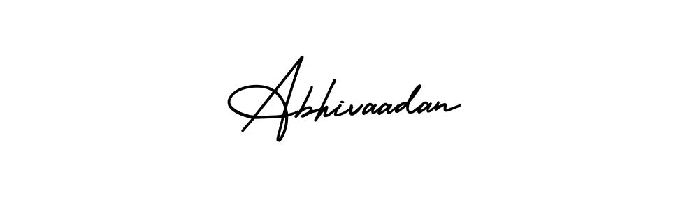 It looks lik you need a new signature style for name Abhivaadan. Design unique handwritten (AmerikaSignatureDemo-Regular) signature with our free signature maker in just a few clicks. Abhivaadan signature style 3 images and pictures png